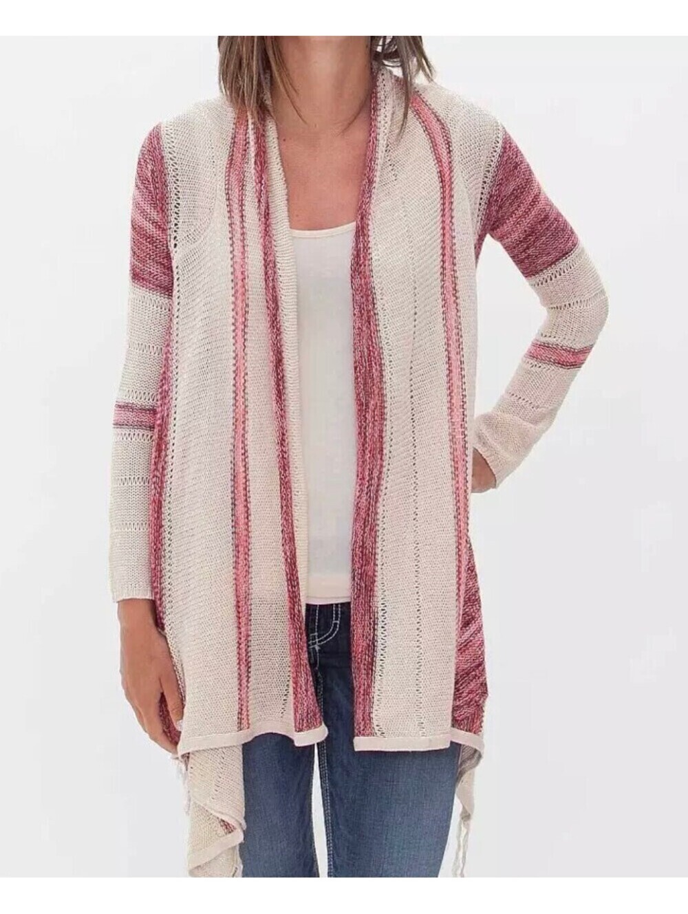 Buckle Billabong Loosen Up Cardigan Fringe Sweater, Women's Large